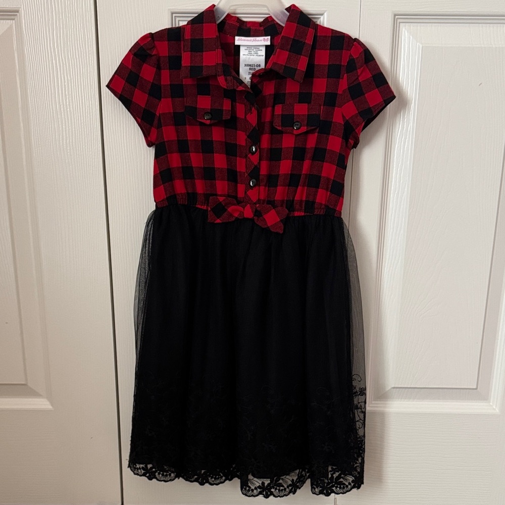 Bonnie Jean buffalo plaid dress